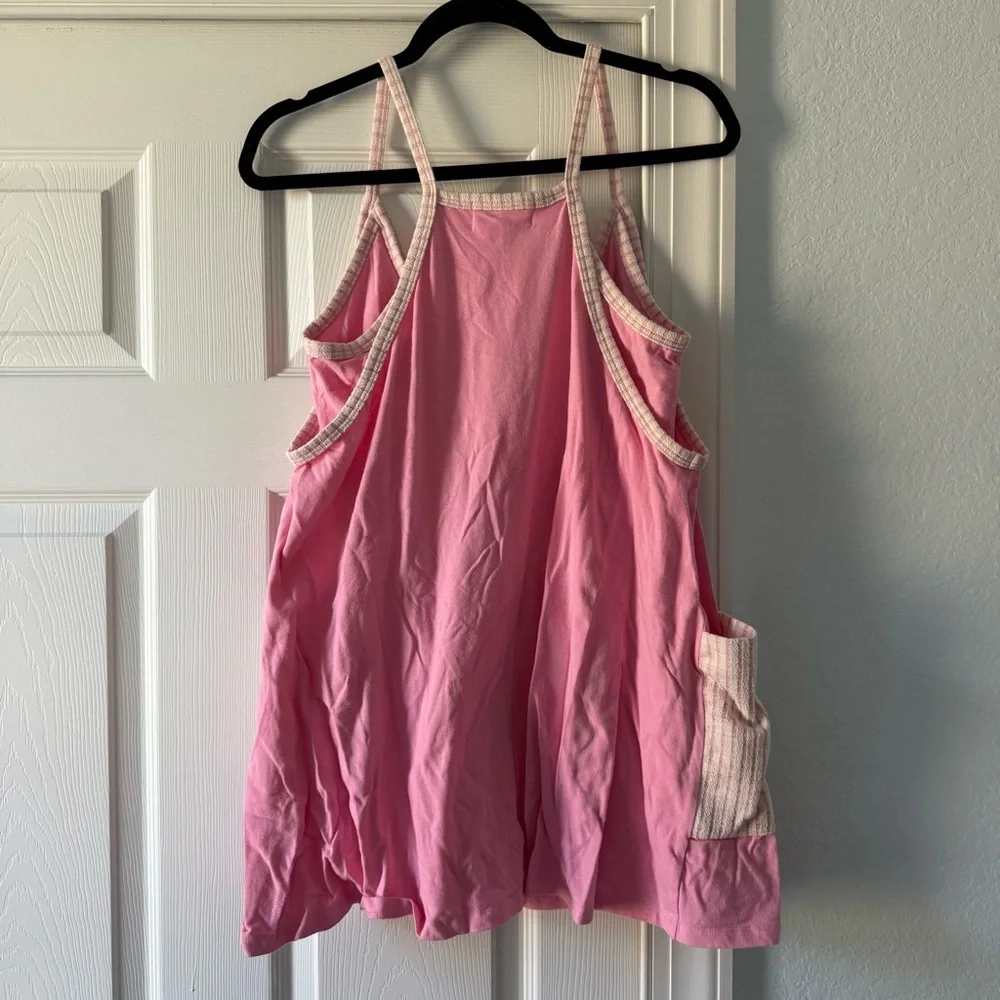 BUCKETLIST Pink Sleeveless Top with Checkered Pockets - Picture 5 of 8